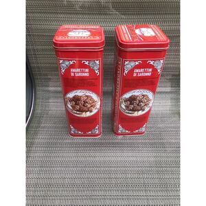 Vintage Tin cans Home decor lot of 3 D LAZZARONI Cookie canisters SARONNO, Italy